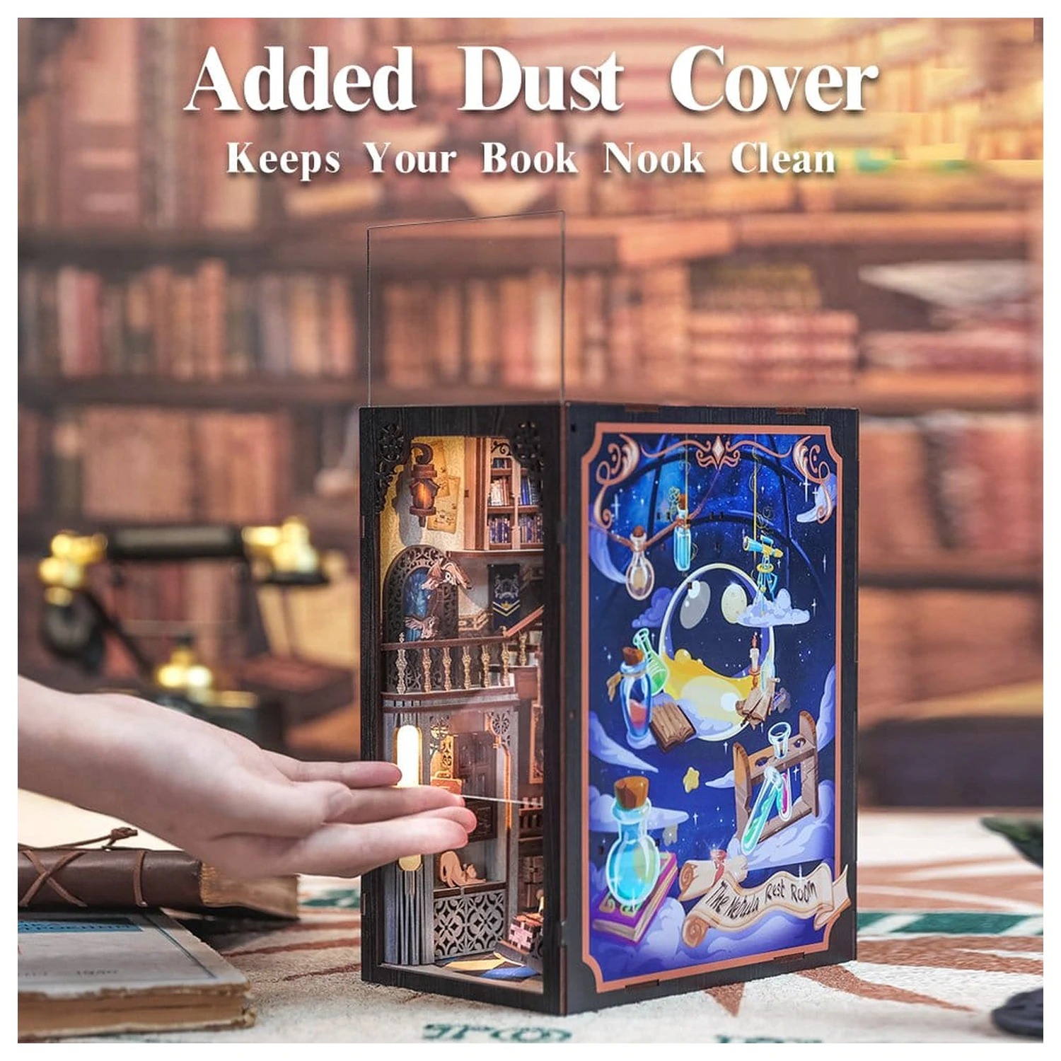 Book Nook Nebula Common Room 23 x 11 centimetrov fotografija izdelka