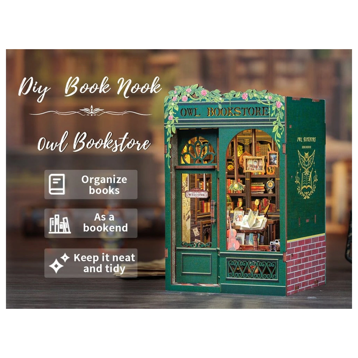Book Nook Sovja knjigarna 17 x 12 cm fotografija izdelka