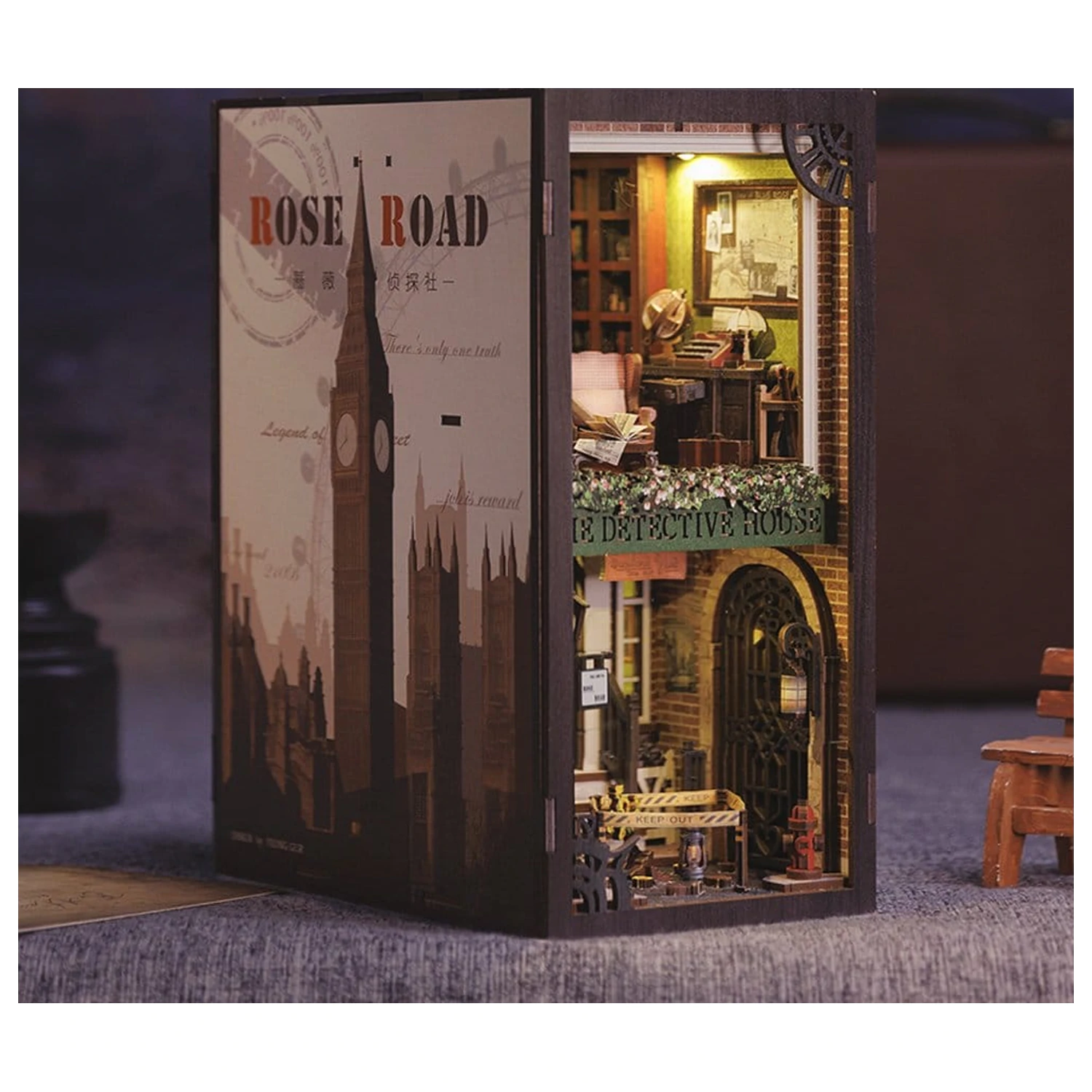 Book Nook Rose Detective Agency 23 x 11 cm fotografija izdelka