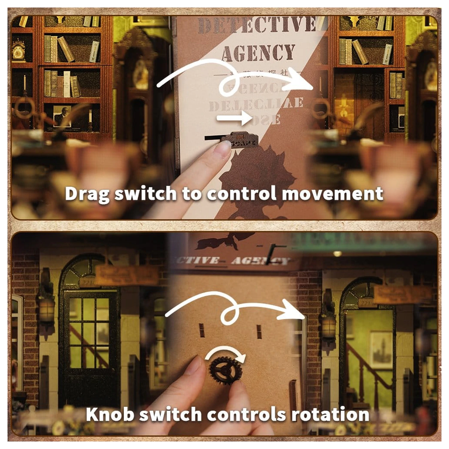 Book Nook Rose Detective Agency 23 x 11 cm fotografija izdelka