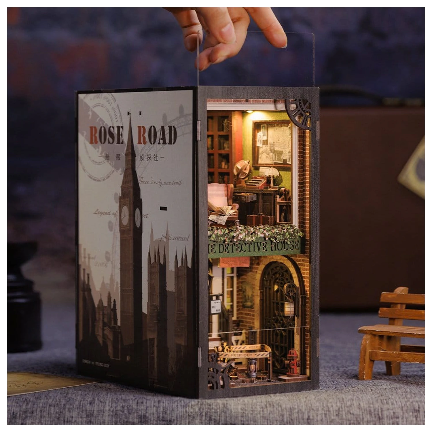 Book Nook Rose Detective Agency 23 x 11 cm fotografija izdelka