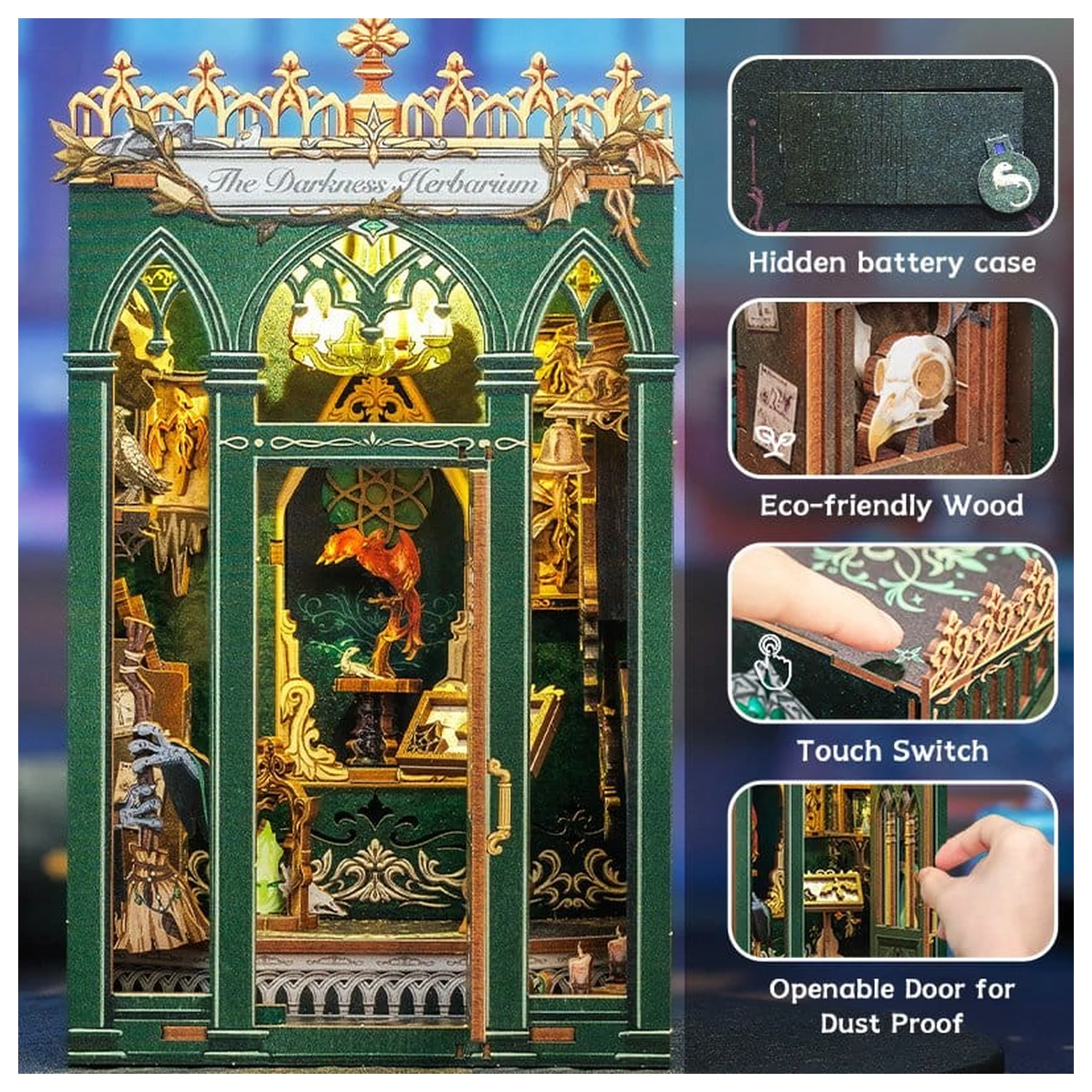 Book Nook The Darkness Herbarij 17 x 12 cm fotografija izdelka