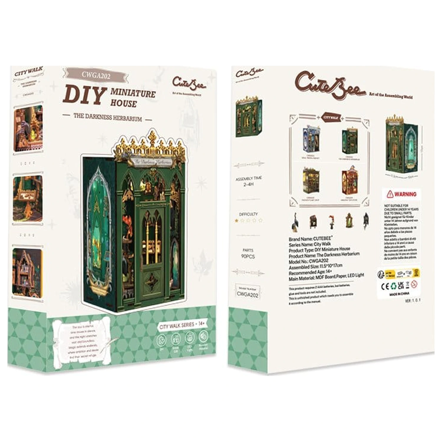 Book Nook The Darkness Herbarij 17 x 12 cm fotografija izdelka