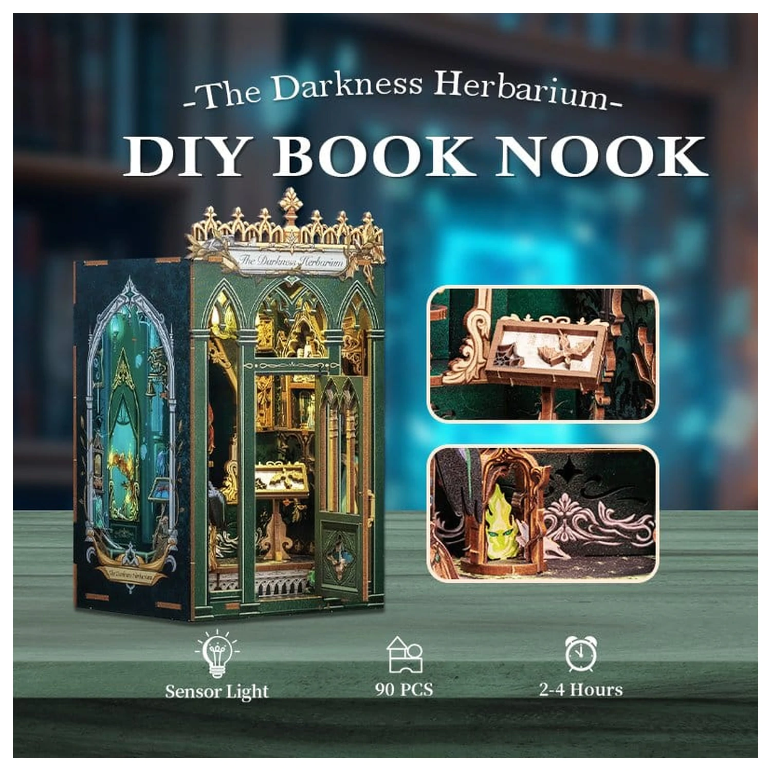 Book Nook The Darkness Herbarij 17 x 12 cm fotografija izdelka