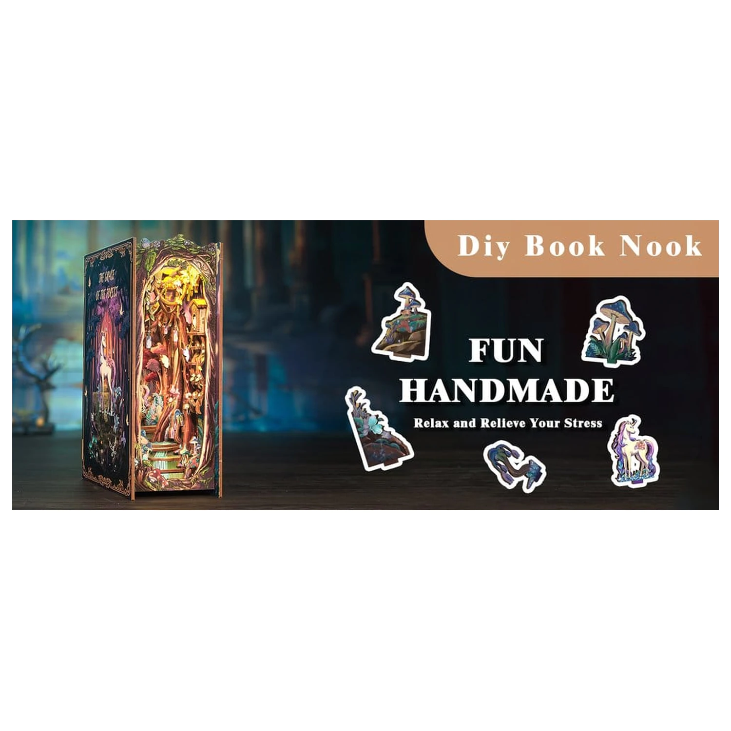 Book Nook Grace of Forest 22 x 8 cm fotografija izdelka