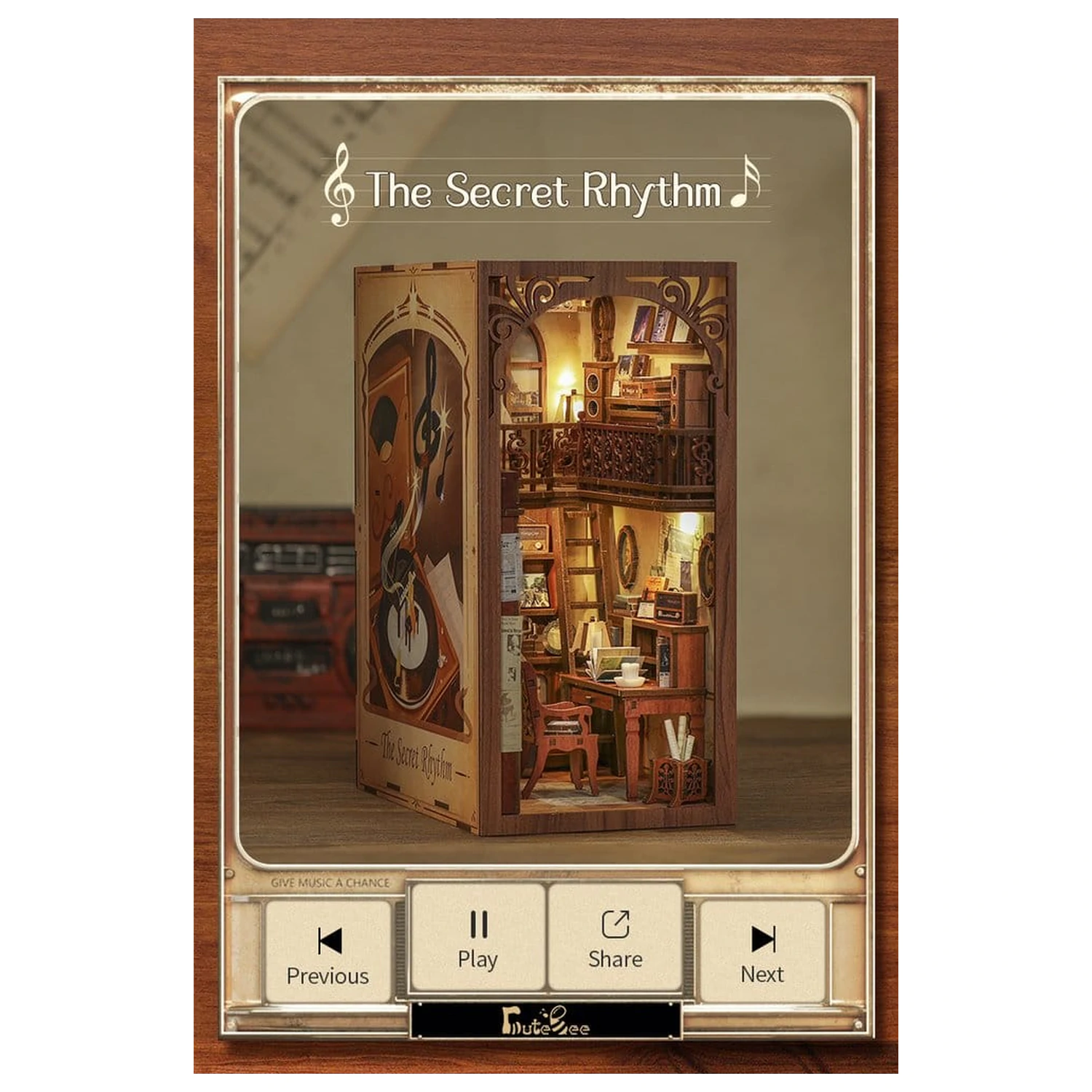 Book Nook The Secret Rhythm 23 x 11 cm fotografija izdelka