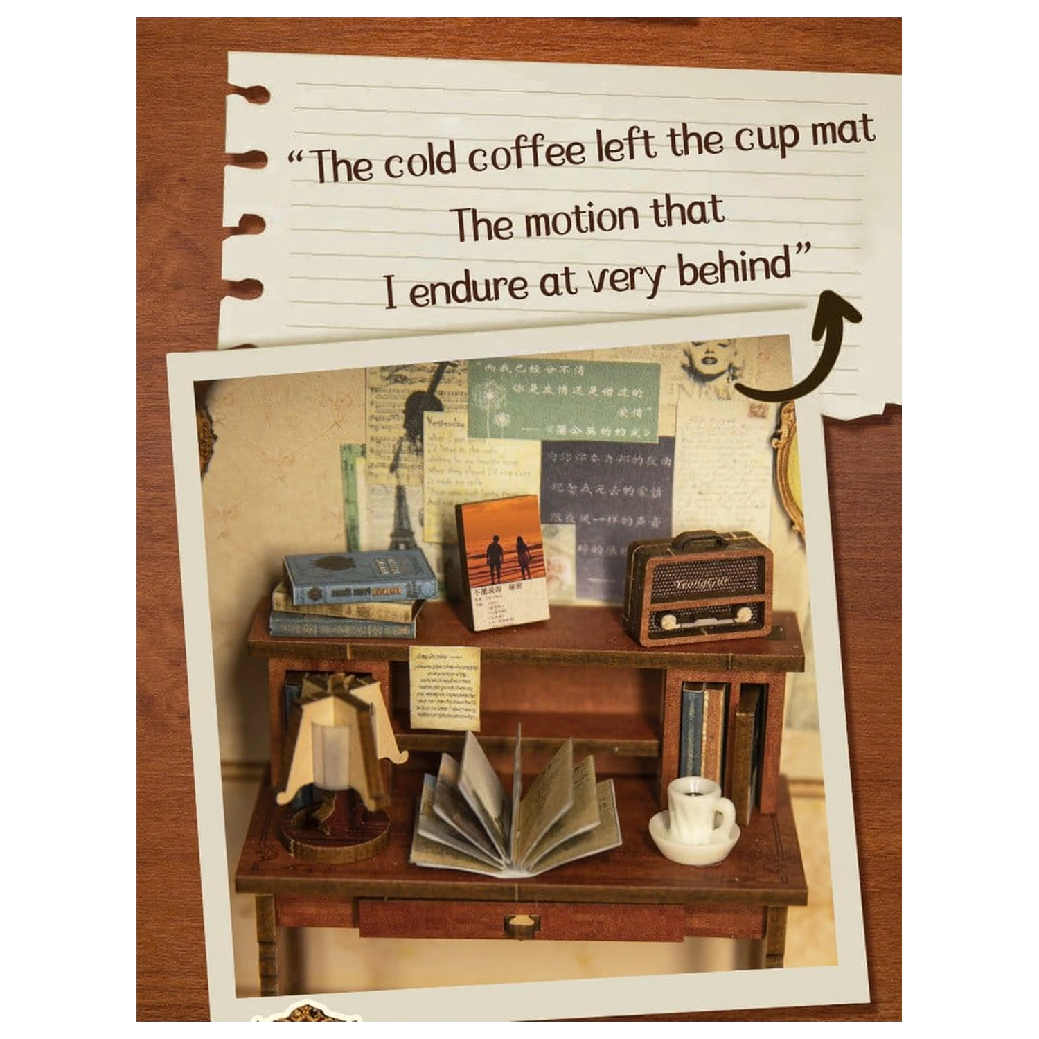 Book Nook The Secret Rhythm 23 x 11 cm fotografija izdelka