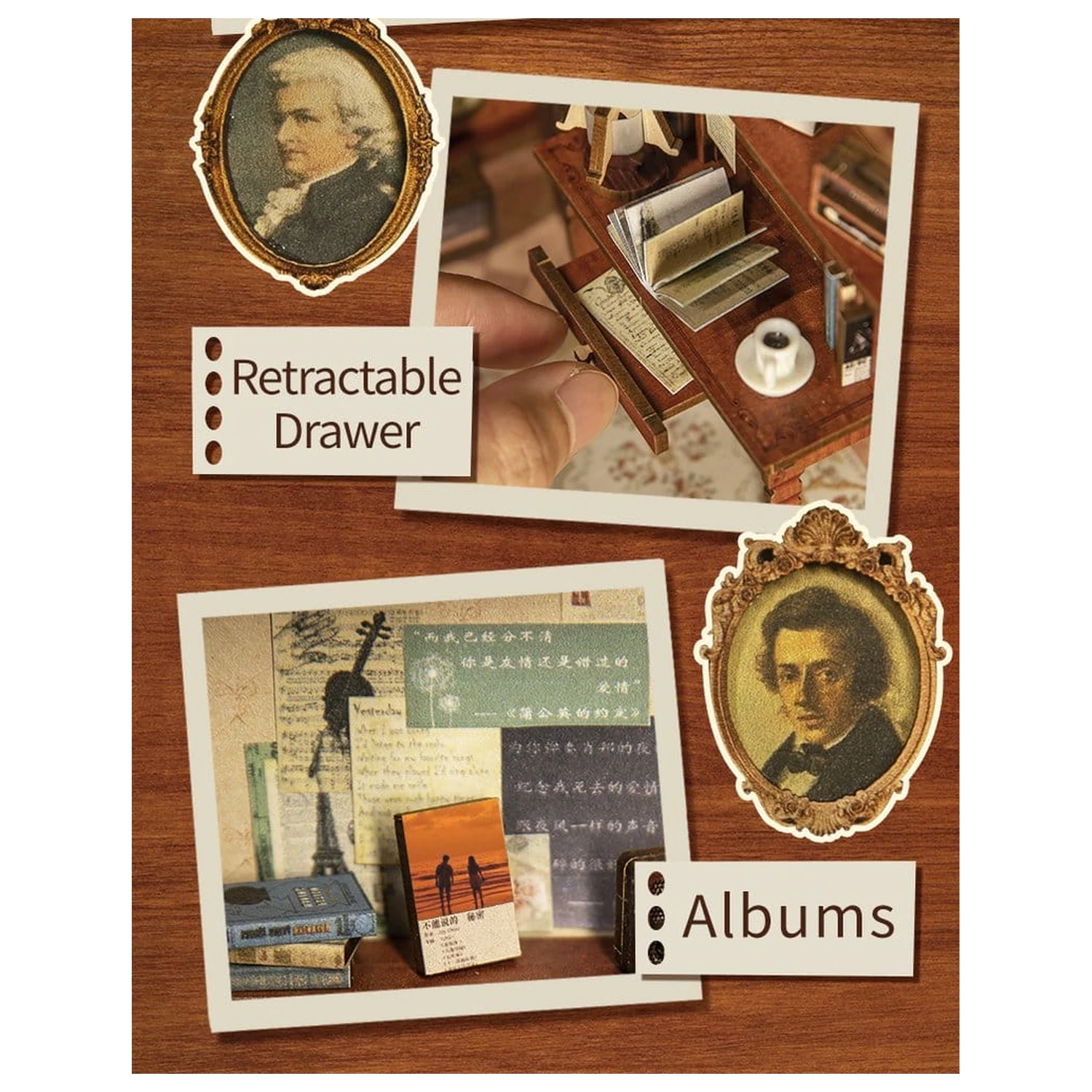 Book Nook The Secret Rhythm 23 x 11 cm fotografija izdelka