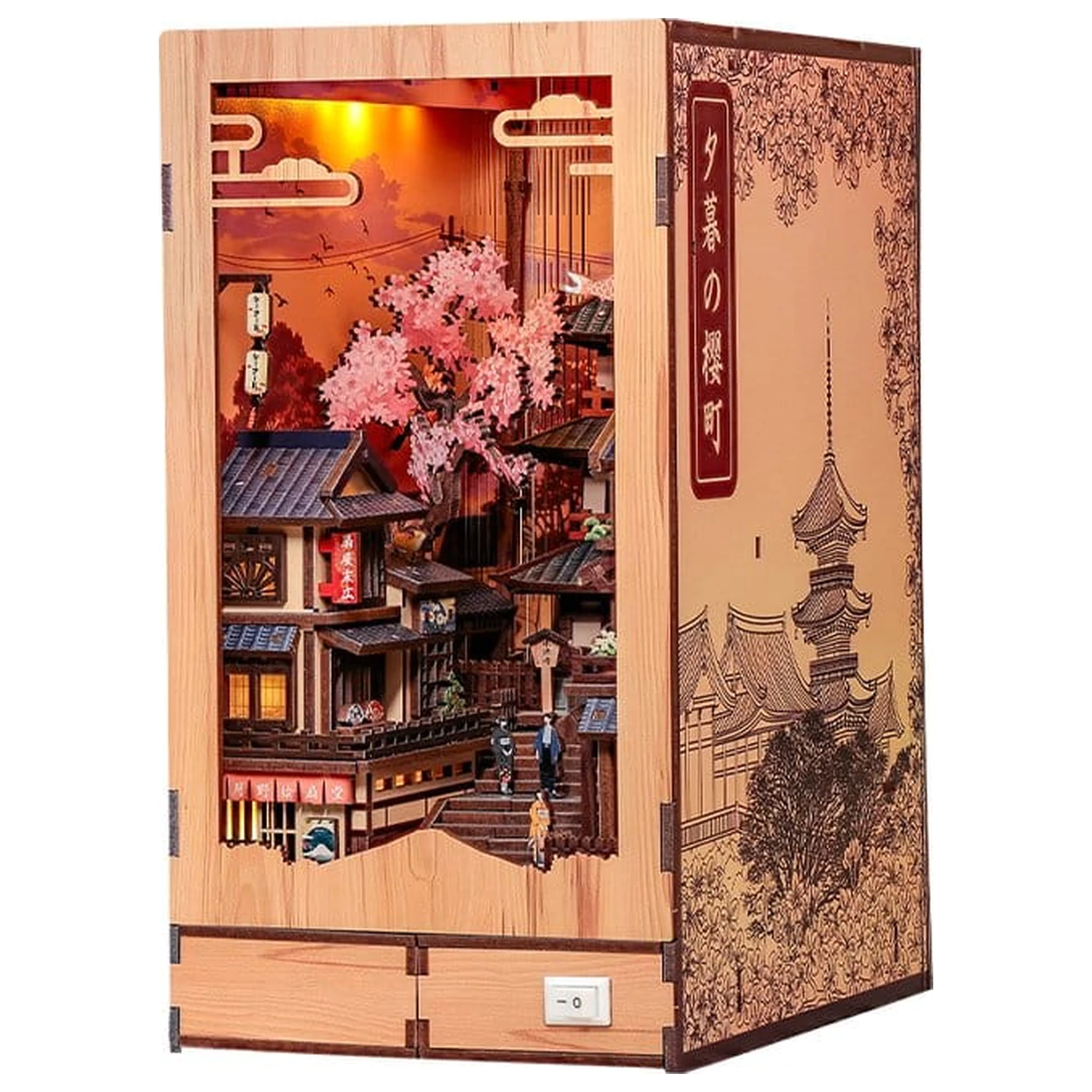 Book Nook Twilight Sakura Path 23 x 12 cm fotografija izdelka