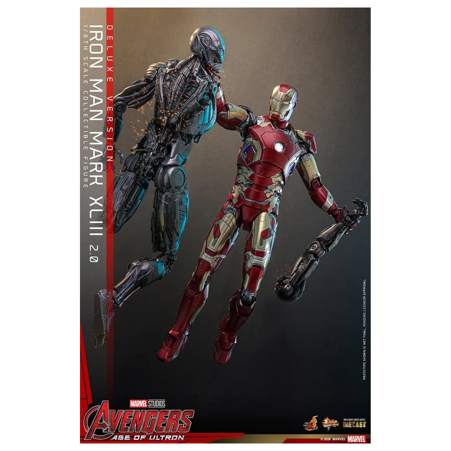 Avengers: Age of Ultron Movie Masterpiece Diecast akcijska figura 1/6 Iron Man Mark XLIII (2.0) (Deluxe različica) 32 cm fotografija izdelka