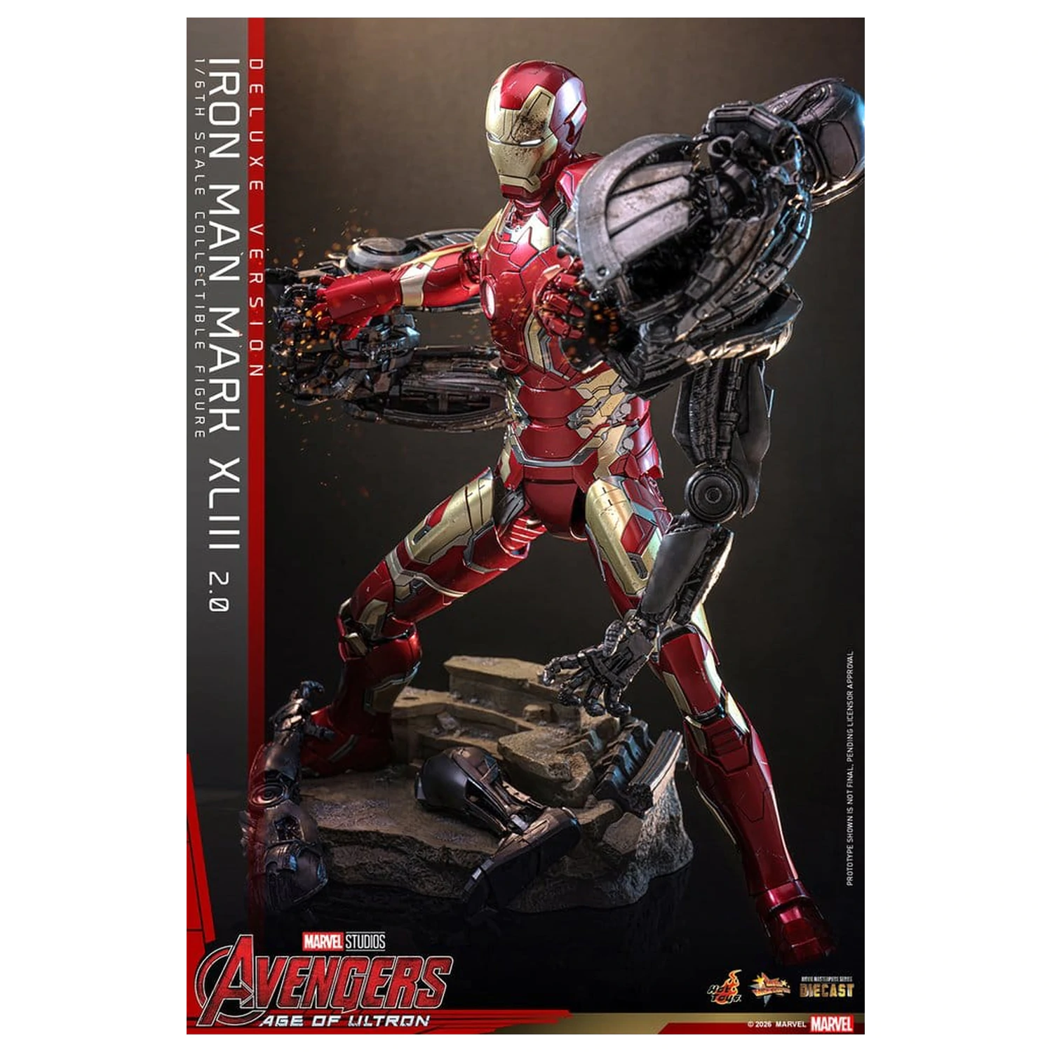 Avengers: Age of Ultron Movie Masterpiece Diecast akcijska figura 1/6 Iron Man Mark XLIII (2.0) (Deluxe različica) 32 cm fotografija izdelka