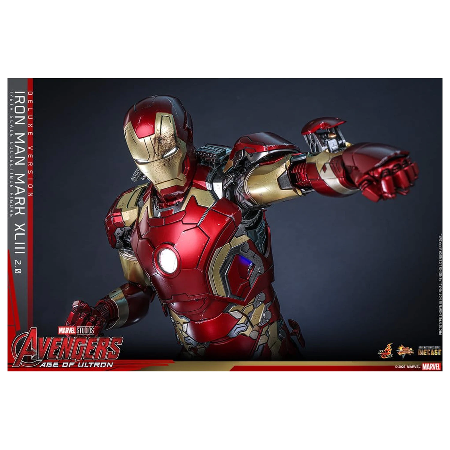 Avengers: Age of Ultron Movie Masterpiece Diecast akcijska figura 1/6 Iron Man Mark XLIII (2.0) (Deluxe različica) 32 cm fotografija izdelka
