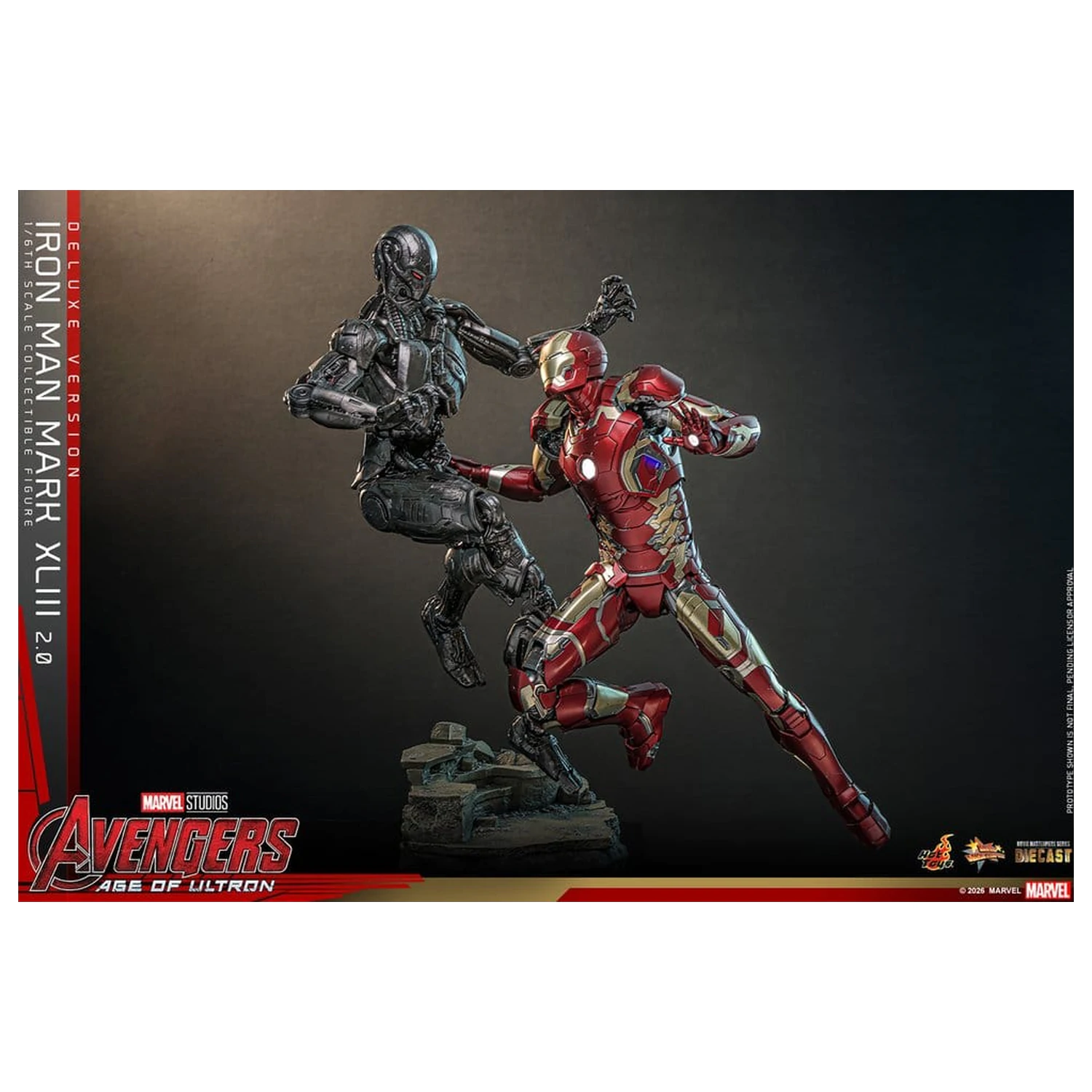 Avengers: Age of Ultron Movie Masterpiece Diecast akcijska figura 1/6 Iron Man Mark XLIII (2.0) (Deluxe različica) 32 cm fotografija izdelka