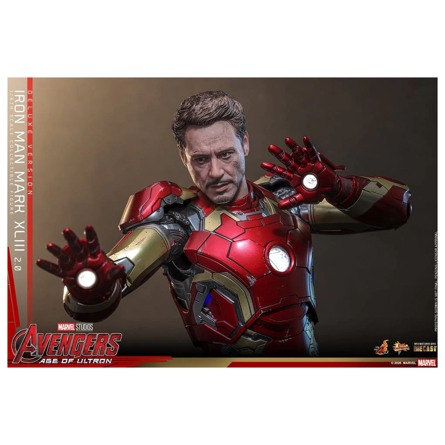 Avengers: Age of Ultron Movie Masterpiece Diecast akcijska figura 1/6 Iron Man Mark XLIII (2.0) (Deluxe različica) 32 cm fotografija izdelka