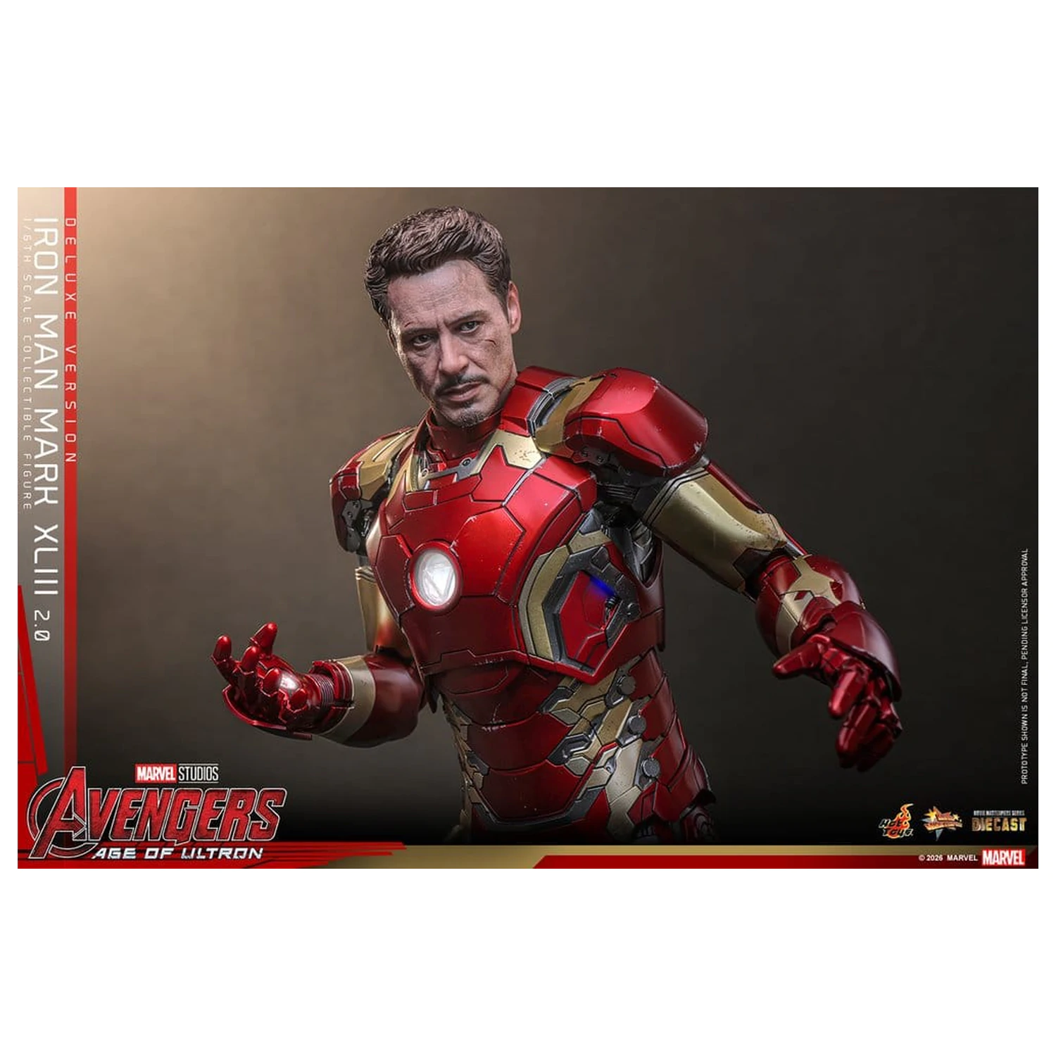 Avengers: Age of Ultron Movie Masterpiece Diecast akcijska figura 1/6 Iron Man Mark XLIII (2.0) (Deluxe različica) 32 cm fotografija izdelka