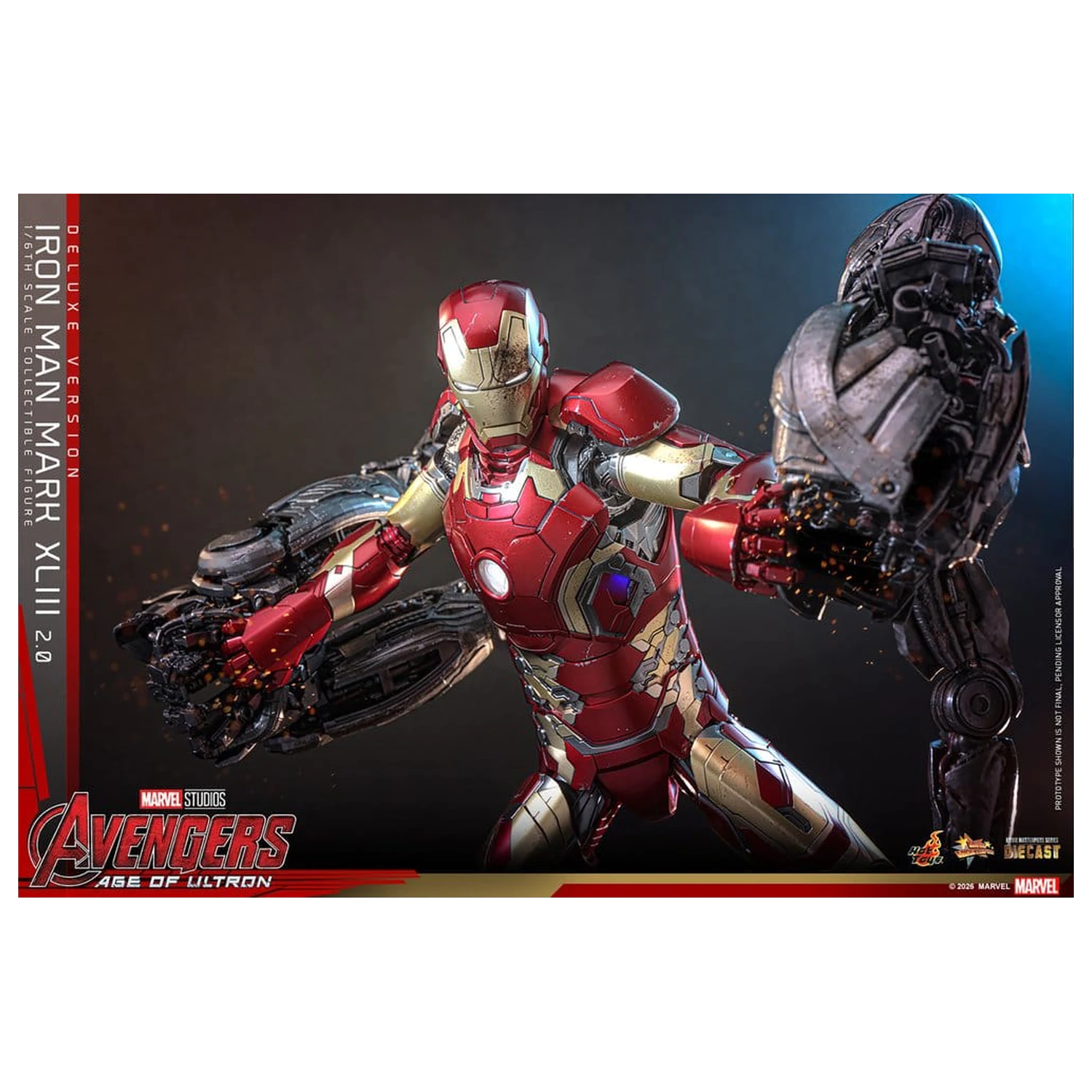 Avengers: Age of Ultron Movie Masterpiece Diecast akcijska figura 1/6 Iron Man Mark XLIII (2.0) (Deluxe različica) 32 cm fotografija izdelka