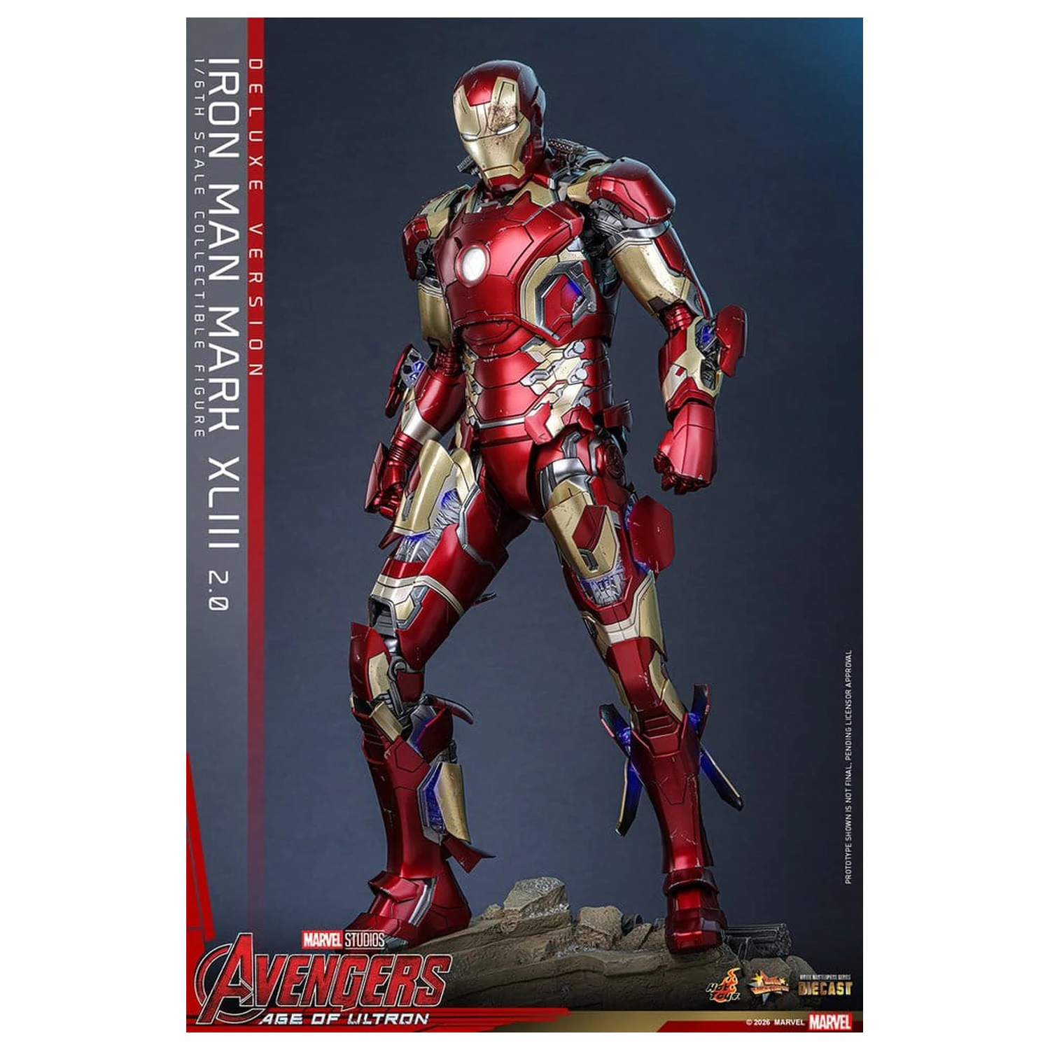 Avengers: Age of Ultron Movie Masterpiece Diecast akcijska figura 1/6 Iron Man Mark XLIII (2.0) (Deluxe različica) 32 cm fotografija izdelka