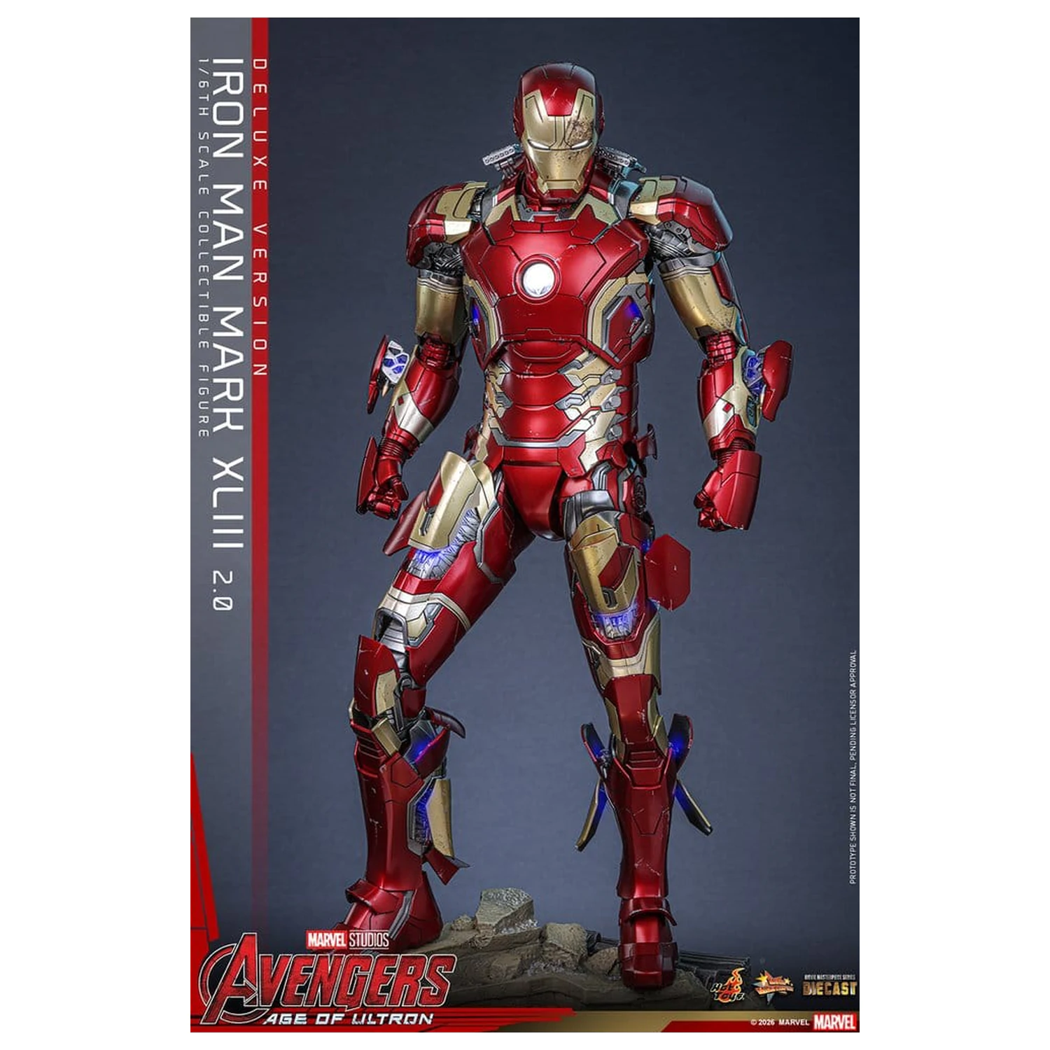 Avengers: Age of Ultron Movie Masterpiece Diecast akcijska figura 1/6 Iron Man Mark XLIII (2.0) (Deluxe različica) 32 cm fotografija izdelka
