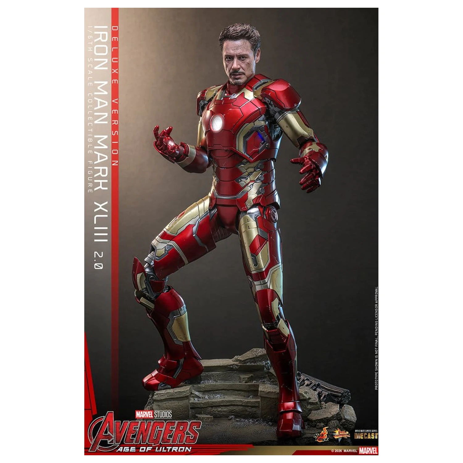 Avengers: Age of Ultron Movie Masterpiece Diecast akcijska figura 1/6 Iron Man Mark XLIII (2.0) (Deluxe različica) 32 cm fotografija izdelka