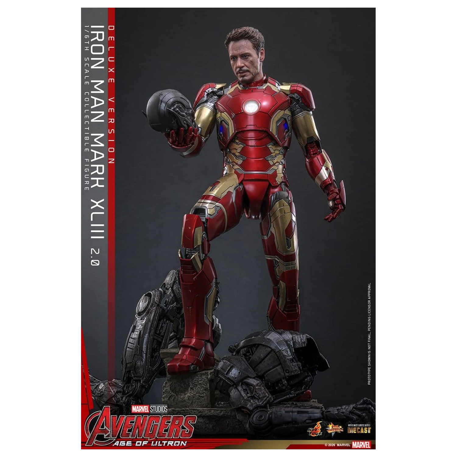 Avengers: Age of Ultron Movie Masterpiece Diecast akcijska figura 1/6 Iron Man Mark XLIII (2.0) (Deluxe različica) 32 cm fotografija izdelka