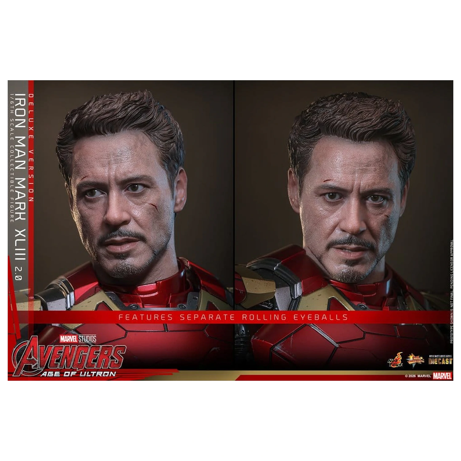 Avengers: Age of Ultron Movie Masterpiece Diecast akcijska figura 1/6 Iron Man Mark XLIII (2.0) (Deluxe različica) 32 cm fotografija izdelka