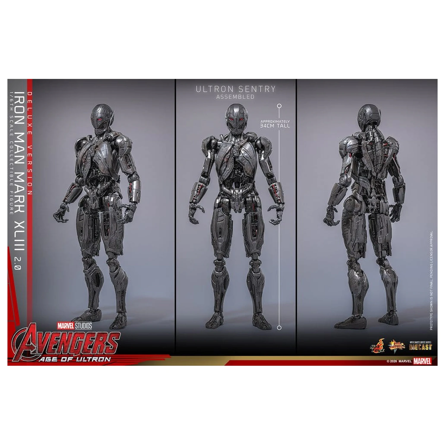 Avengers: Age of Ultron Movie Masterpiece Diecast akcijska figura 1/6 Iron Man Mark XLIII (2.0) (Deluxe različica) 32 cm fotografija izdelka