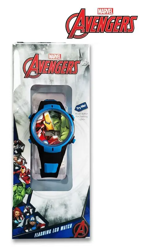 Avengers digitalna svetleča ročna ura v škatli fotografija izdelka
