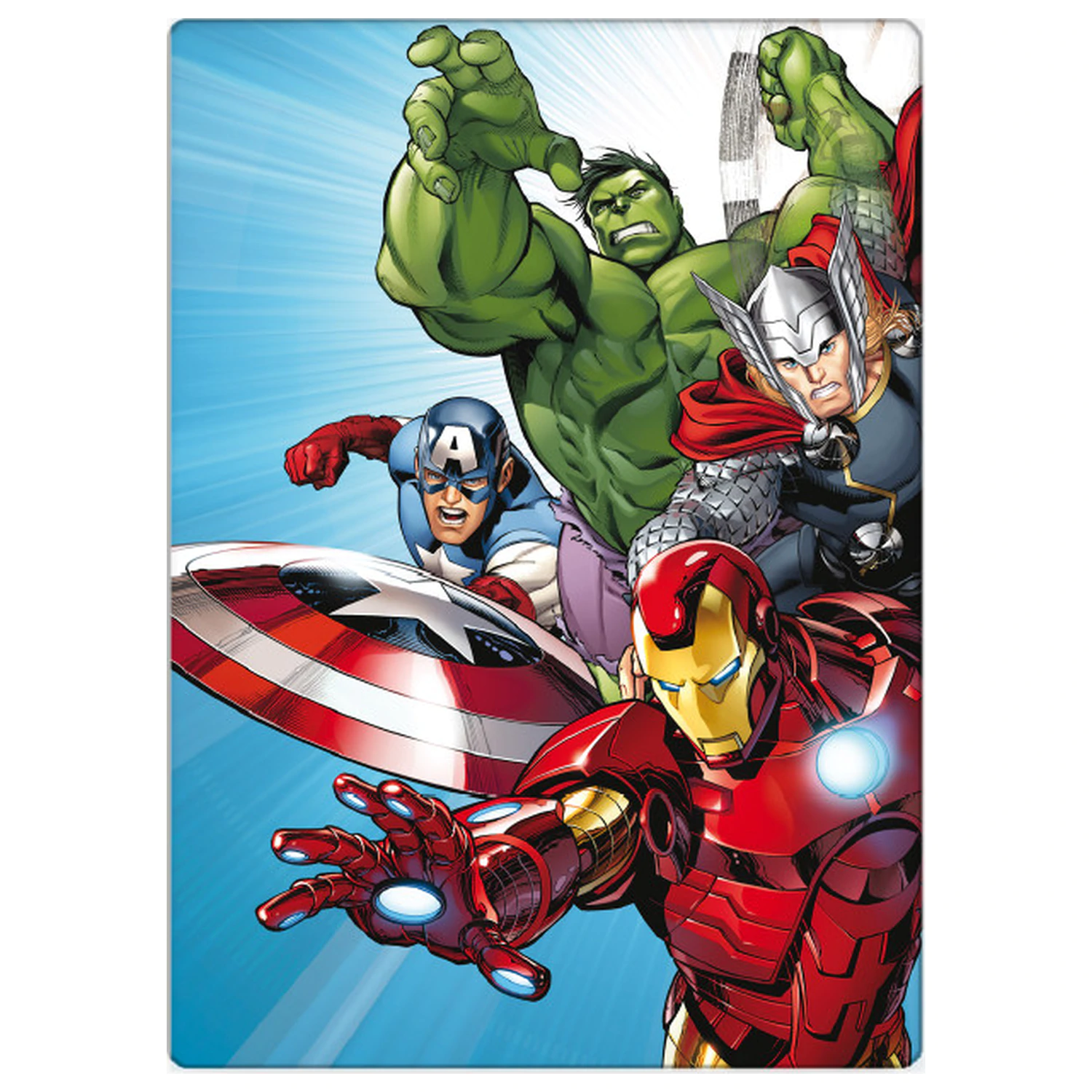Avengers svetlo modra odeja iz flisa fotografija izdelka