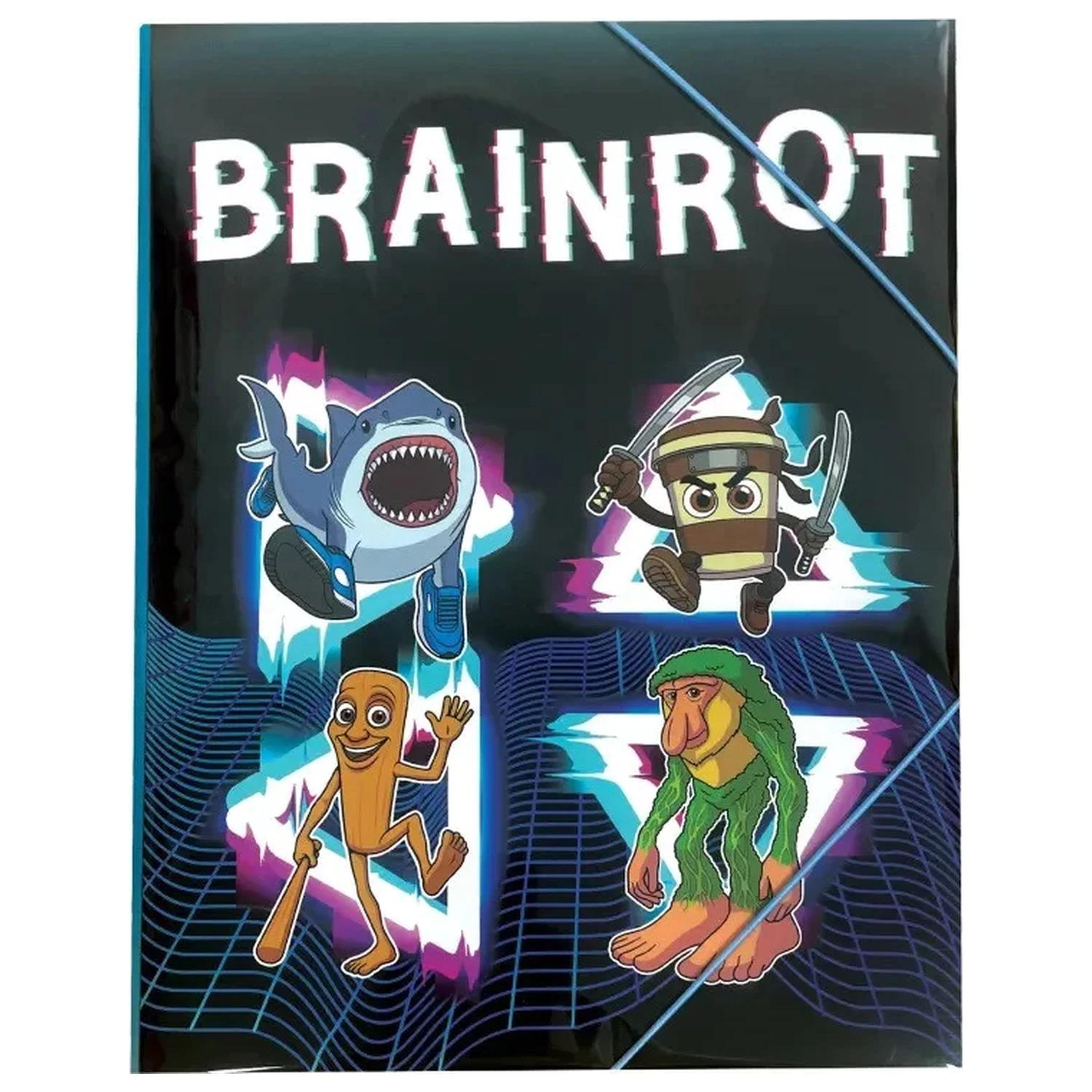 Brainrot Dark A/4 gumijasta mapa fotografija izdelka
