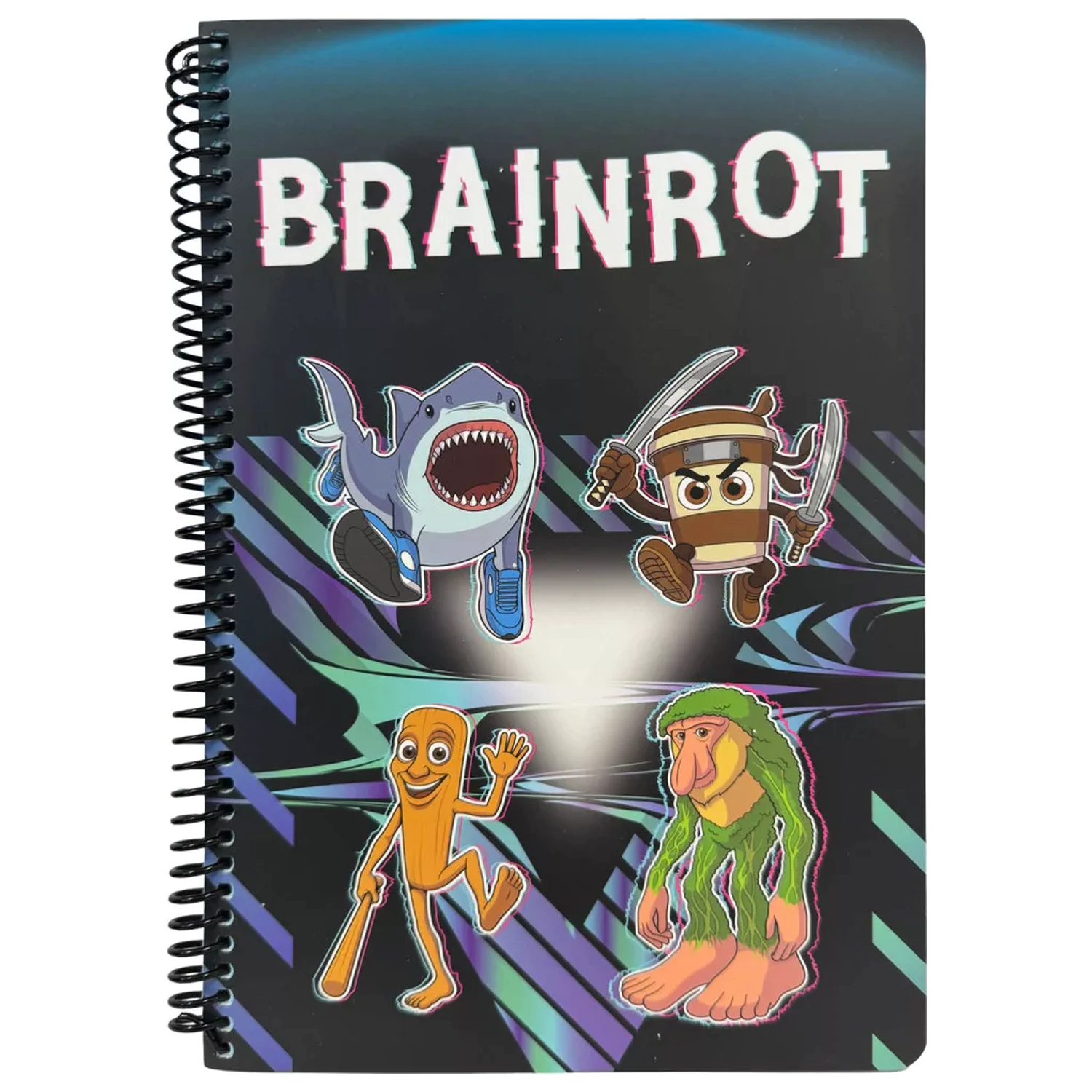 Brainrot Dark B/5 črtan spiralni zvezek, 70 listov fotografija izdelka