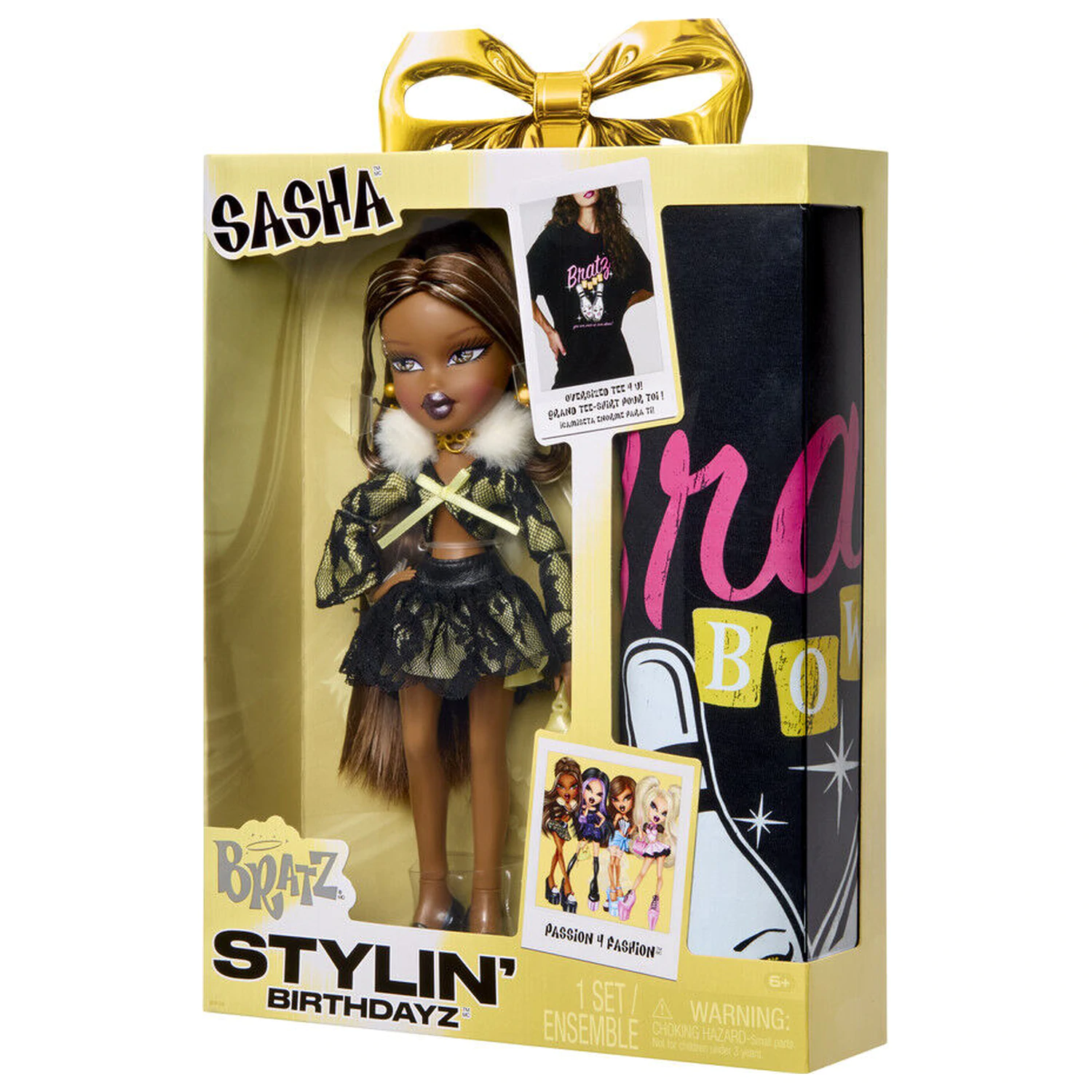 Bratz Stylin Birthday Sasha punčka + majica s kratkimi rokavi fotografija izdelka