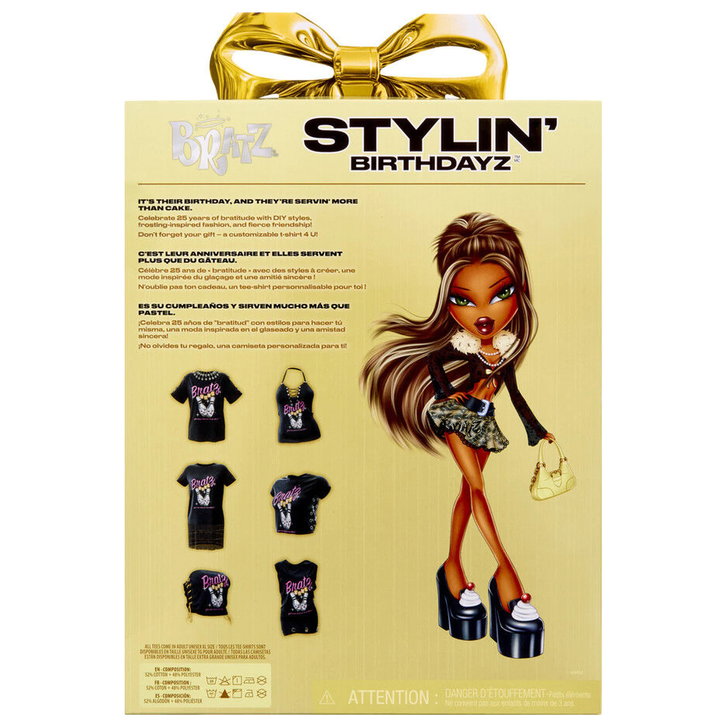 Bratz Stylin Birthday Sasha punčka + majica s kratkimi rokavi fotografija izdelka