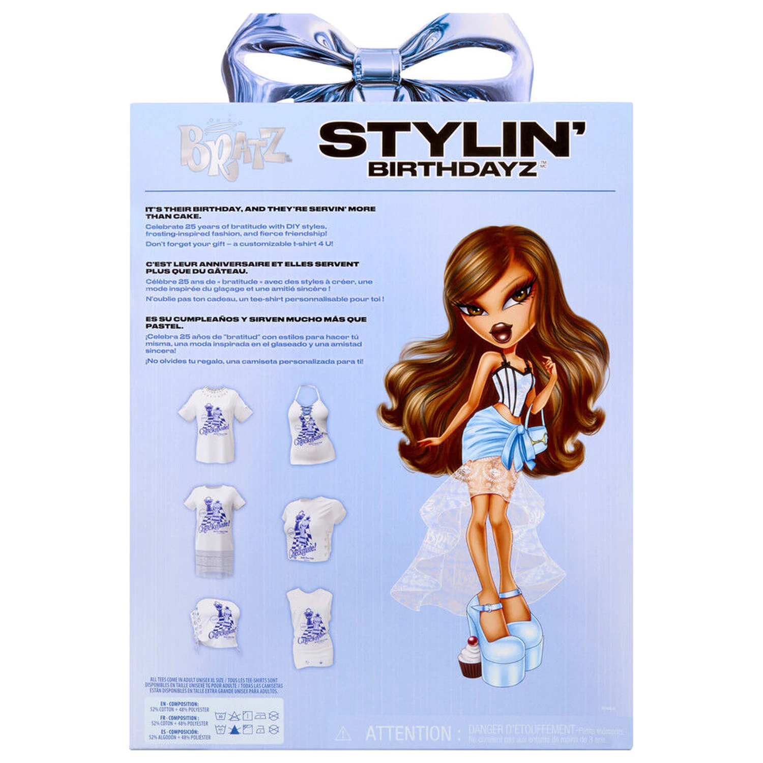 Bratz Stylin Birthday Yasmin lutka + majica s kratkimi rokavi fotografija izdelka