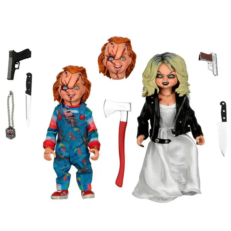 Bride of Chucky Clothed akcijska figura 2-Pack Chucky & Tiffany 14 cm fotografija izdelka