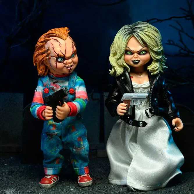 Bride of Chucky Clothed akcijska figura 2-Pack Chucky & Tiffany 14 cm fotografija izdelka