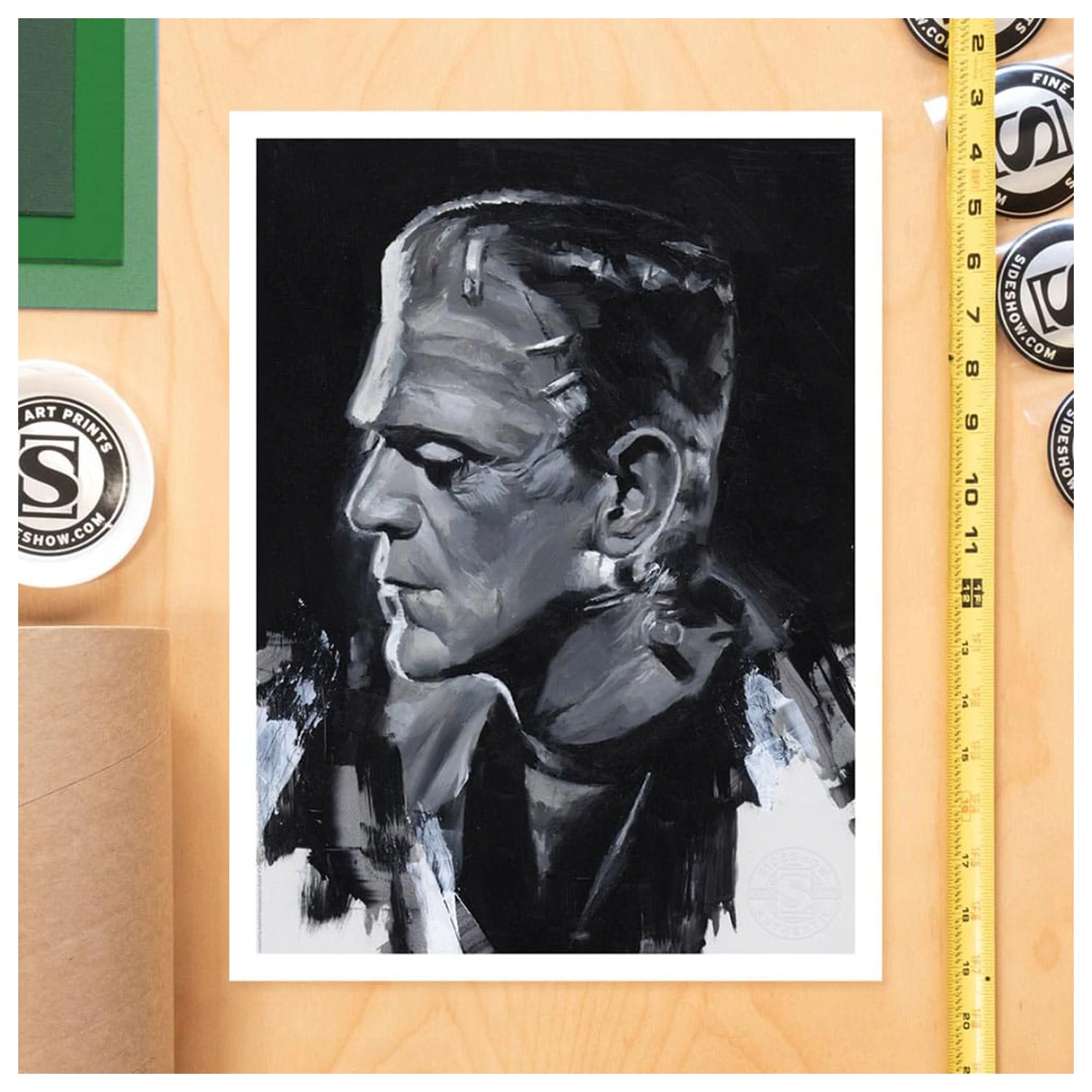 Bride of Frankenstein Art Print Frankenstein by Chris Valentine 41 x 31 cm - neokvirjen fotografija izdelka