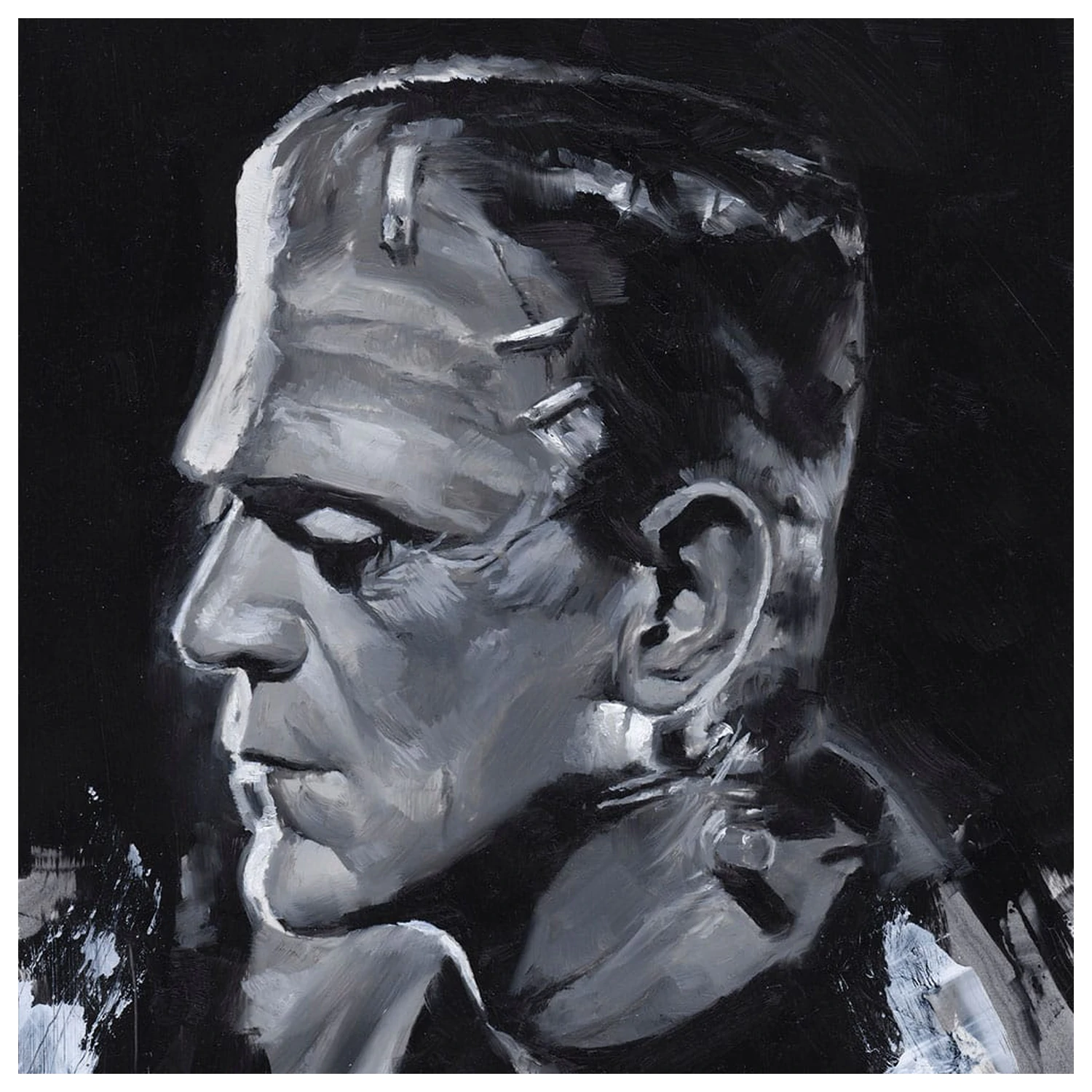 Bride of Frankenstein Art Print Frankenstein by Chris Valentine 41 x 31 cm - neokvirjen fotografija izdelka