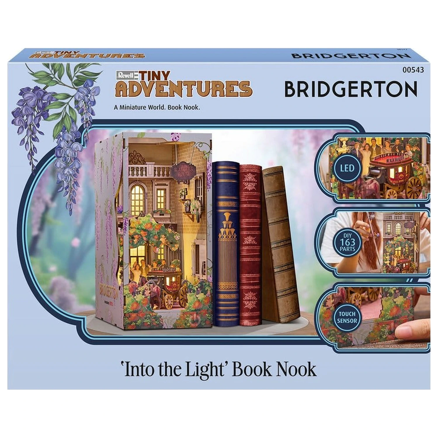 Bridgerton Tiny Adventures Book Nook Mini diorama V svetlobo 18 cm fotografija izdelka