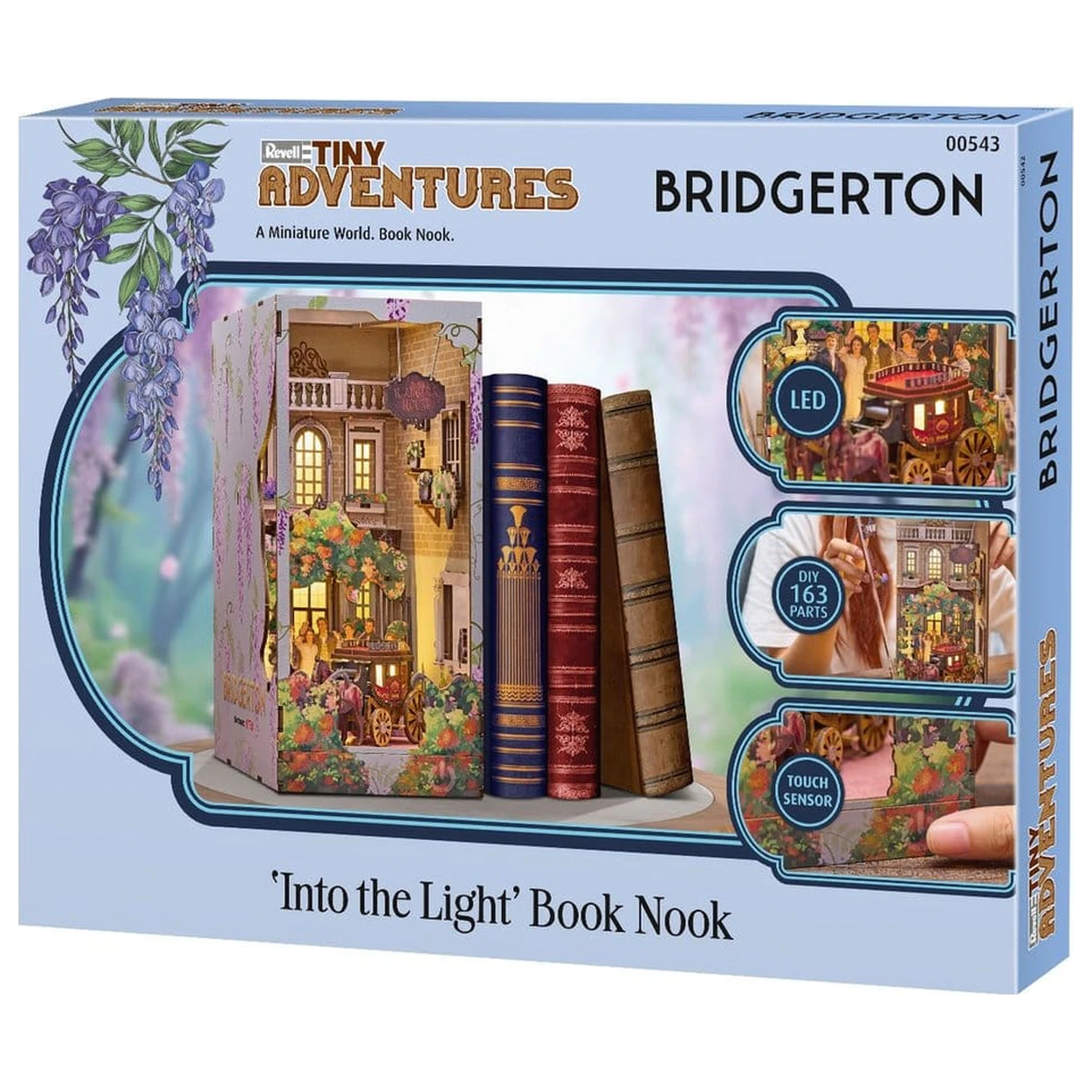 Bridgerton Tiny Adventures Book Nook Mini diorama V svetlobo 18 cm fotografija izdelka