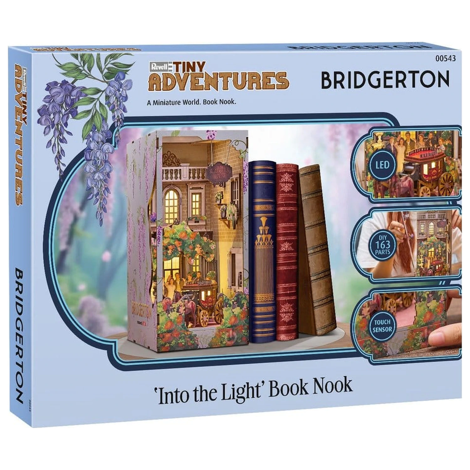 Bridgerton Tiny Adventures Book Nook Mini diorama V svetlobo 18 cm fotografija izdelka