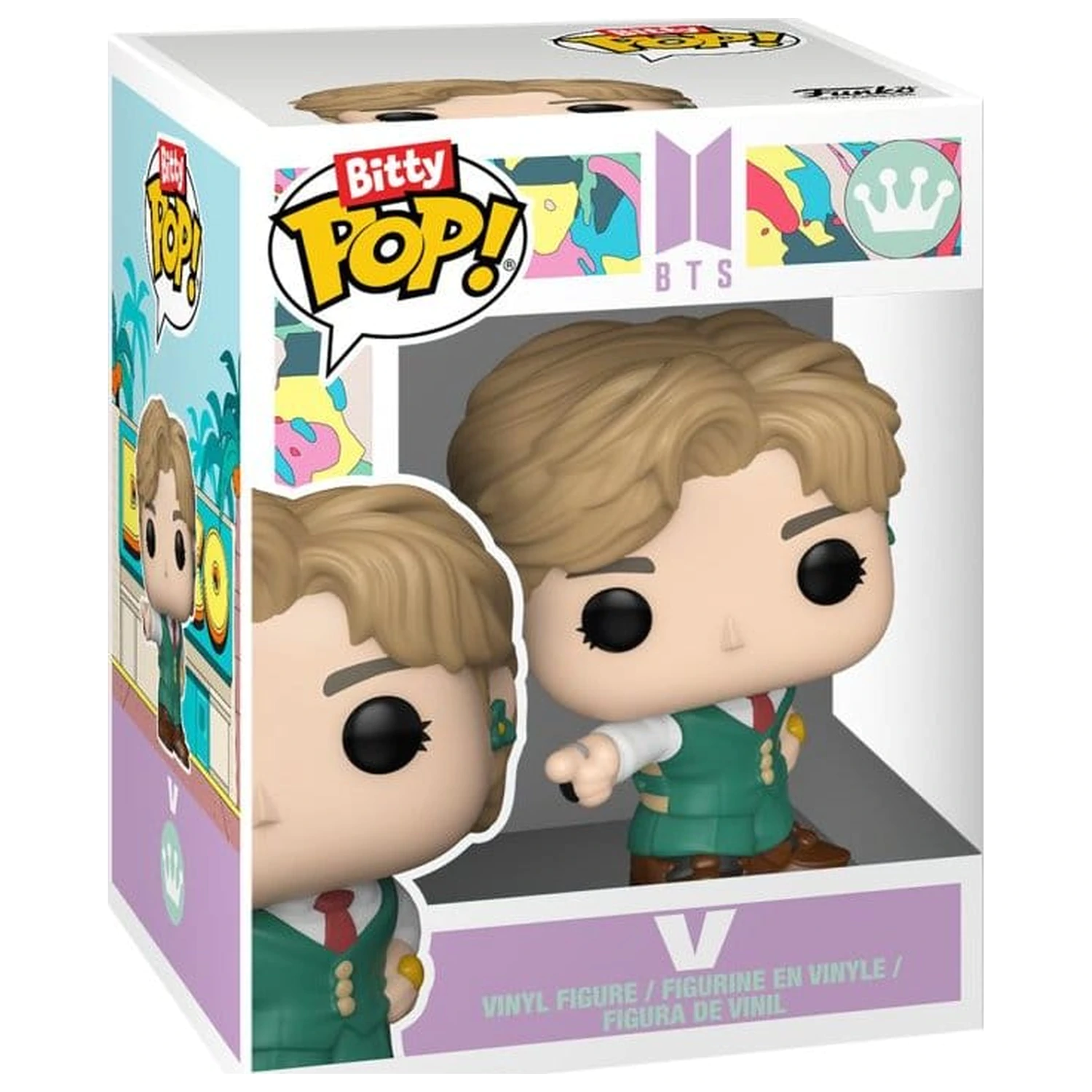BTS Bitty Funko POP! Stages Vinilna figura V (Dynamite) 2,5 cm fotografija izdelka