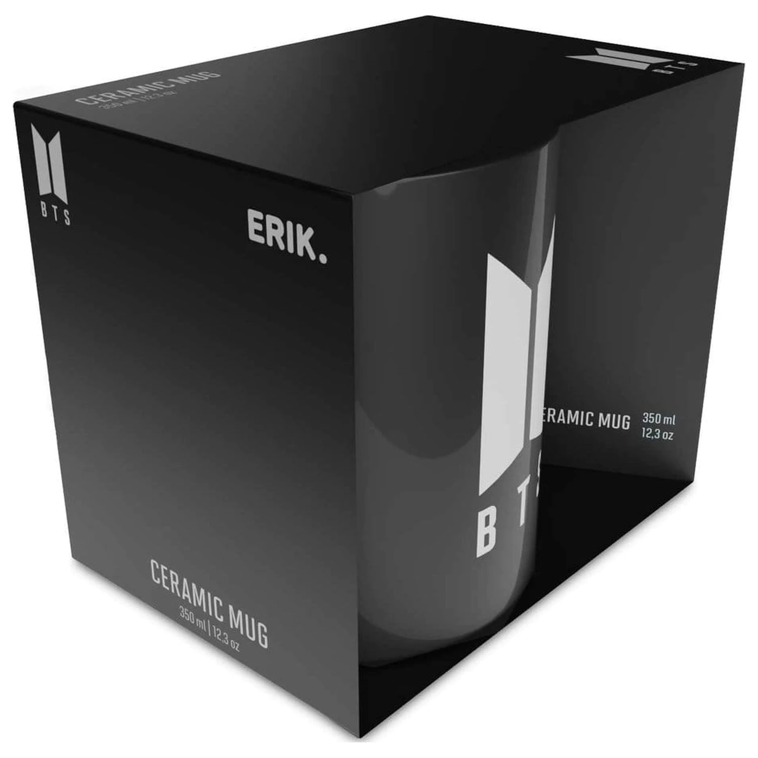 BTS Logo bela skodelica 350 ml fotografija izdelka