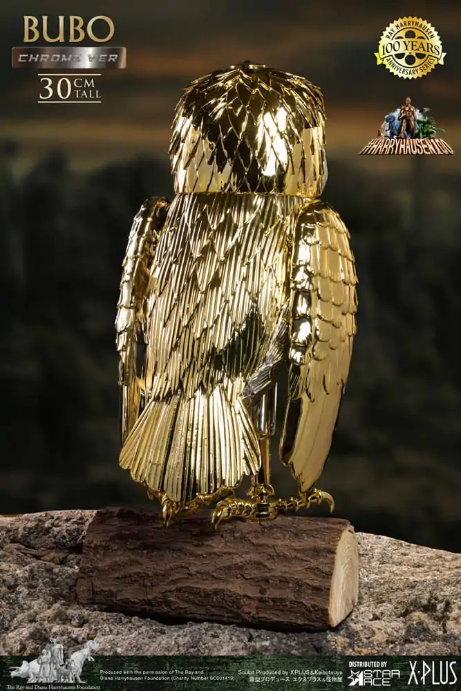 Bubo the Mechanical Owl Mehka Vinilna Figura Ray Harryhausen's Bubo Chrome Ver. 30 cm fotografija izdelka