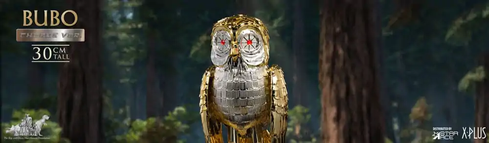 Bubo the Mechanical Owl Mehka Vinilna Figura Ray Harryhausen's Bubo Chrome Ver. 30 cm fotografija izdelka