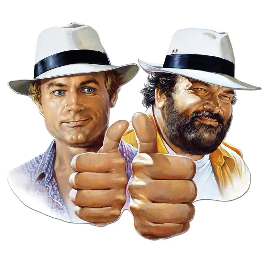 Bud Spencer & Terence Hill 3D kovinska tabla Hill + Spencer 45 x 45 cm fotografija izdelka