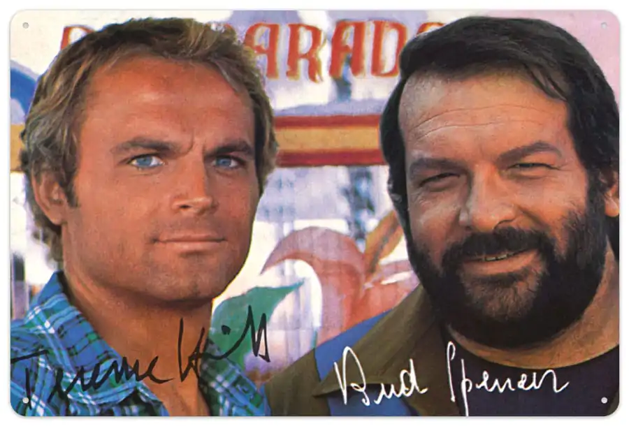 Bud Spencer & Terence Hill Tin Sign Autogramm 20 x 30 cm - plošča fotografija izdelka