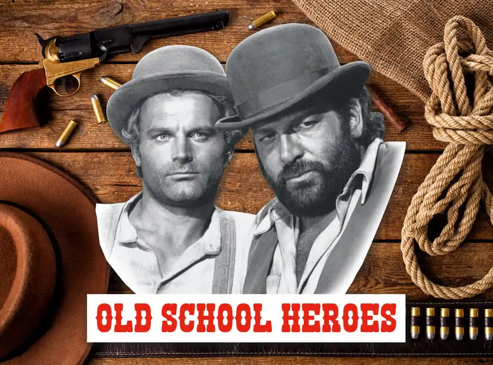 Bud Spencer & Terence Hill 3D pločevinasta tabla Old School Heroes 45 x 45 cm fotografija izdelka