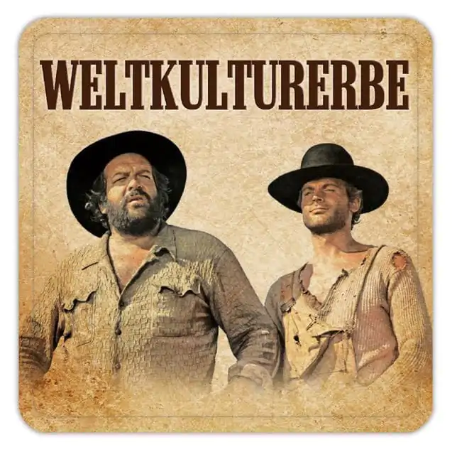 Bud Spencer & Terence Hill pločevinasti podstavki Weltkulturerbe 10 x 10 cm fotografija izdelka