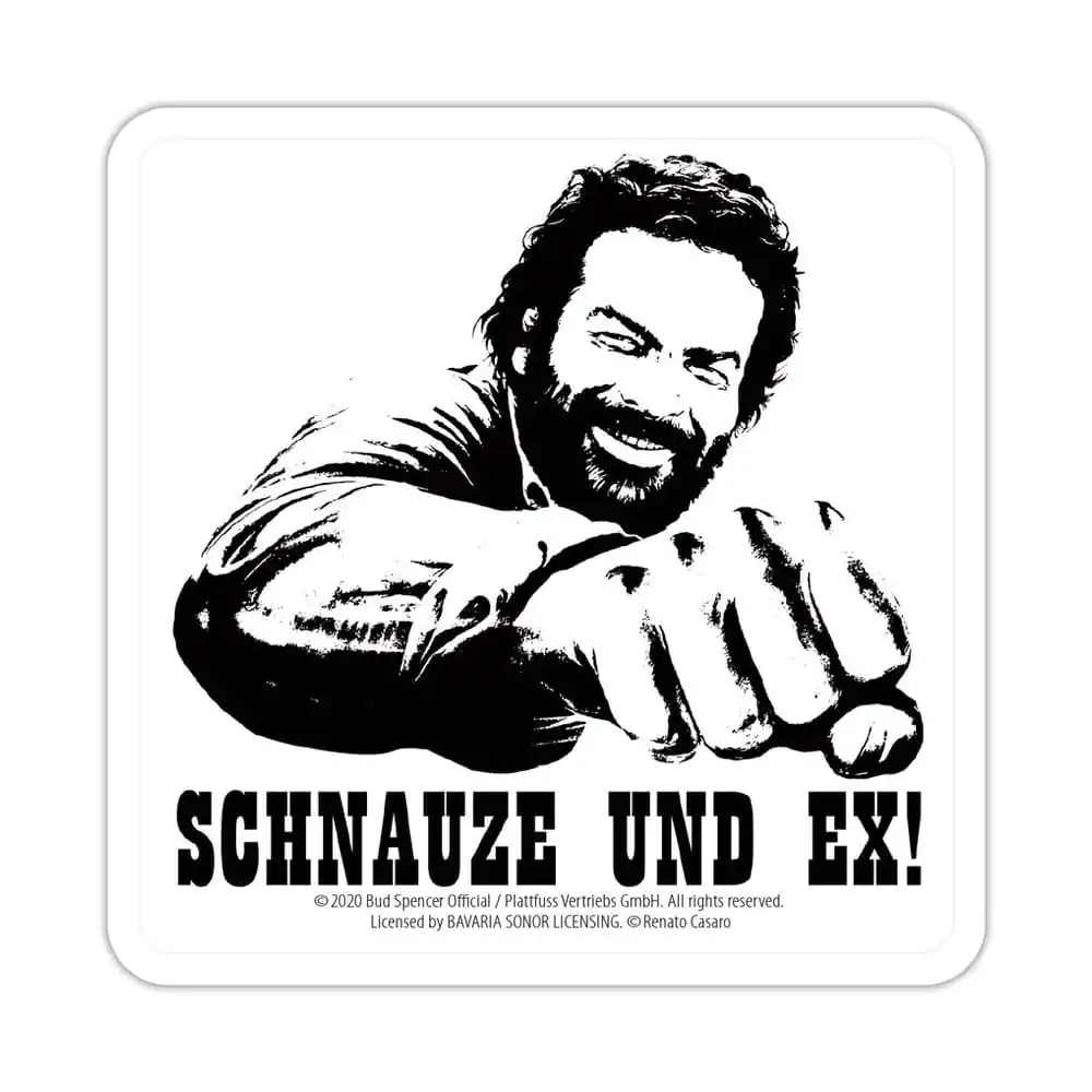 Bud Spencer Tin podstavki Schnauze und Ex 10 x 10 cm fotografija izdelka