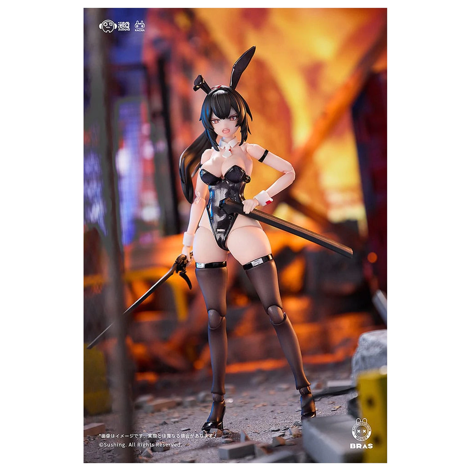 Bunny Rapid Action Squad akcijska figura 1/12 Attacker Runa 16 cm fotografija izdelka